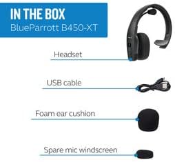 BlueParrott B450-XT Mono Bluetooth Wireless Headphones 96% Noise Canceling Over Head Trucker Headset with Mic, All Day Comfort Padded Headband, 300 ft. Wireless Range, 24 hrs. Talk Time, Black - Image 8