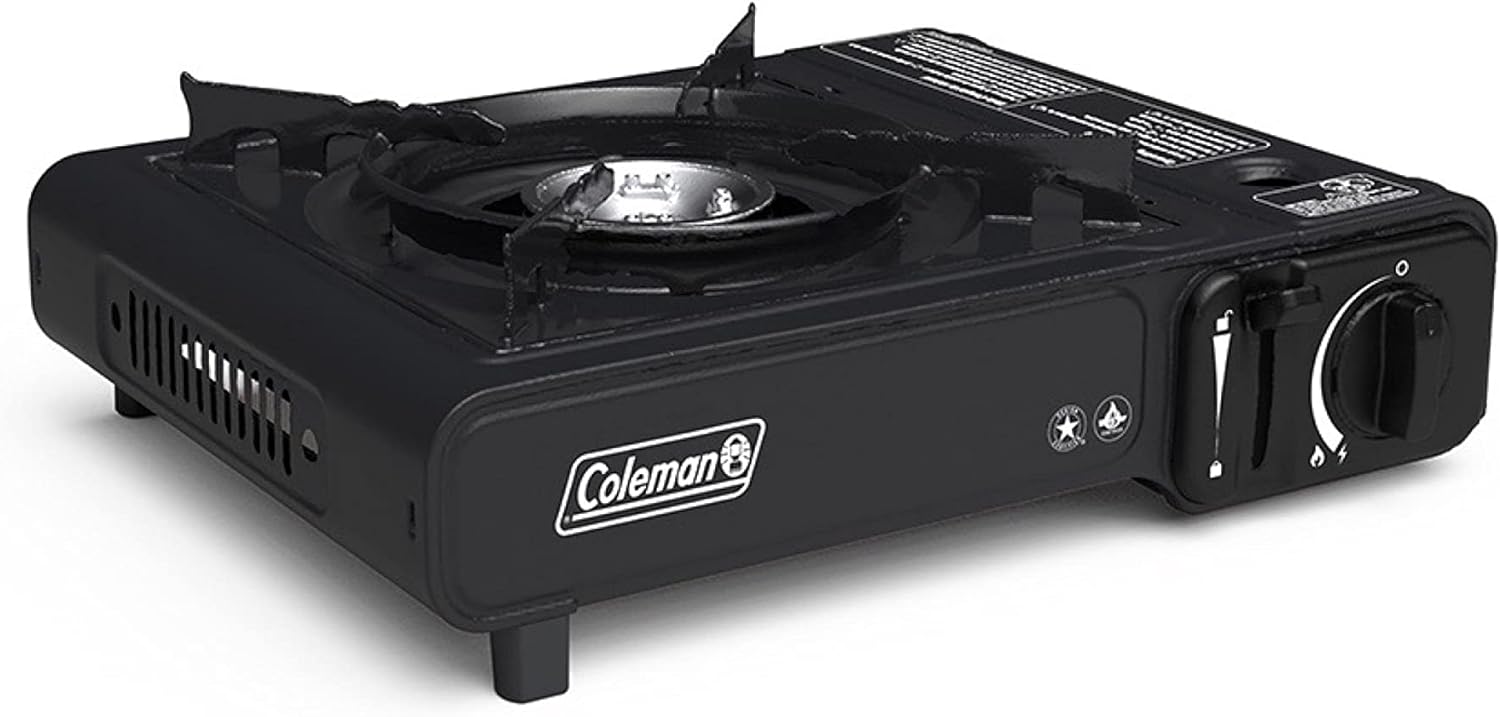 Coleman Classic 1-Burner Butane Stove, Portable Camping Cooktop with Carry Case & InstaStart Ignition, Adjustable Burner with 7650 BTUs of Power