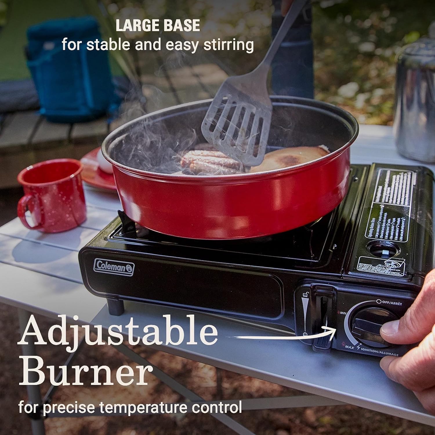 Coleman Classic 1-Burner Butane Stove, Portable Camping Cooktop with Carry Case & InstaStart Ignition, Adjustable Burner with 7650 BTUs of Power - Image 3