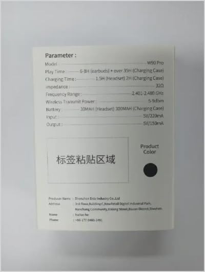 Earbuds Wireless Bluetooth 5.4 Headphones Noise Cancelling, 40H Playtime Bluetooth Ear bud with Dynamic Drivers Stereo, Earphone Wireless Bluetooth Headset with LED Power Display for Laptop Pad Phones - Image 9