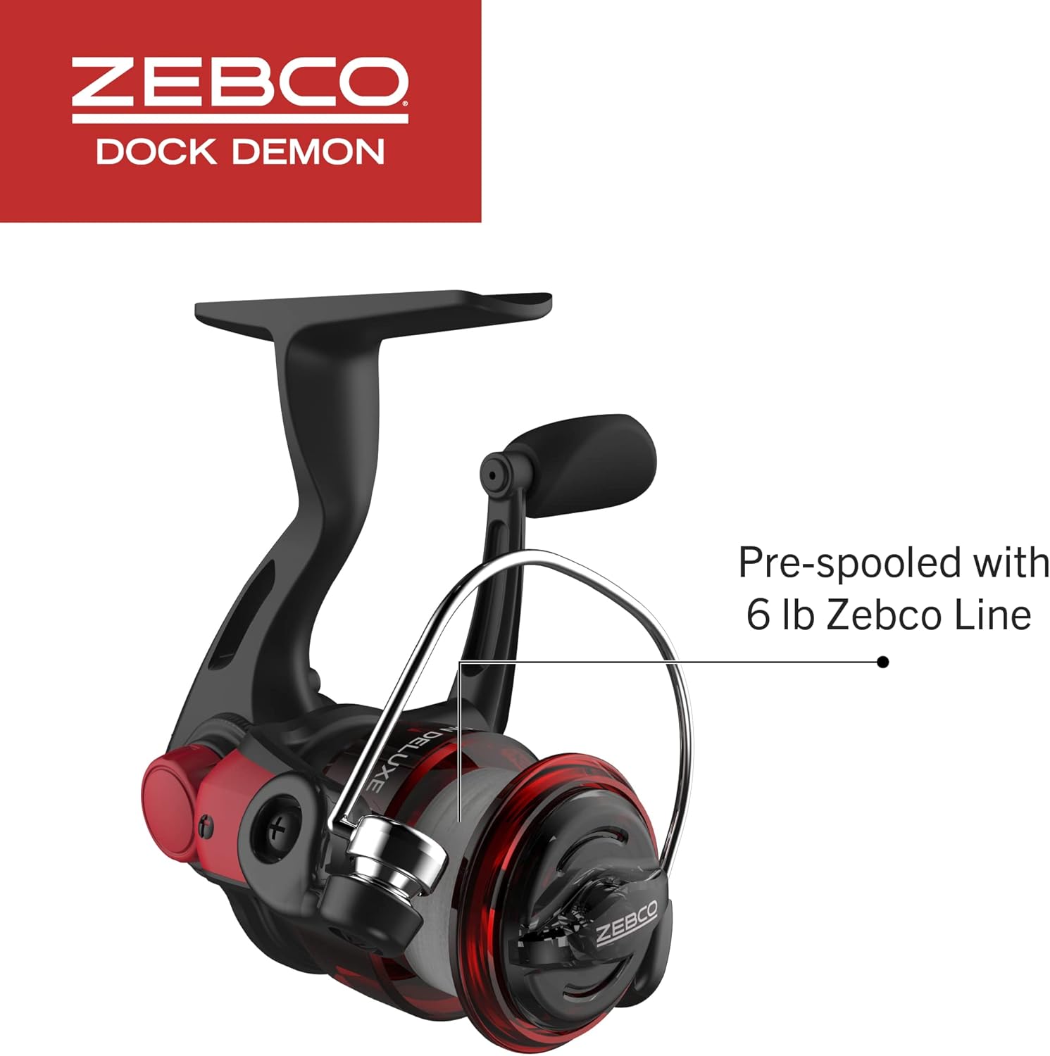 Zebco Dock Demon Spinning Reel or Spincast Reel and Fishing Rod Combo, 30-Inch Durable Fiberglass Rod, QuickSet Anti-Reverse Fishing Reel - Image 5