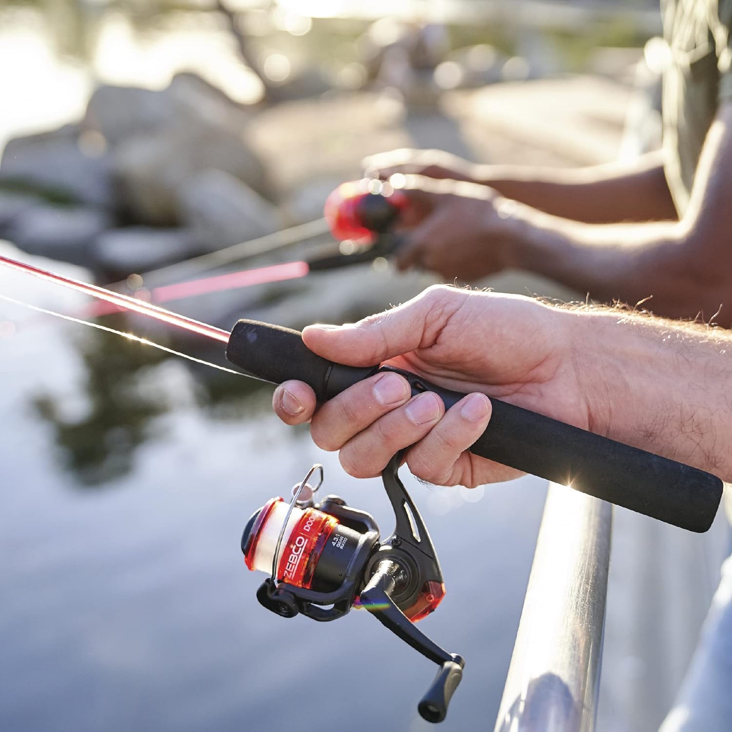 Zebco Dock Demon Spinning Reel or Spincast Reel and Fishing Rod Combo, 30-Inch Durable Fiberglass Rod, QuickSet Anti-Reverse Fishing Reel - Image 8